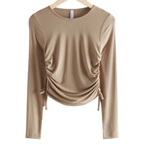Abercrombie Long-Sleeve Luxe Cozy Cinched Top